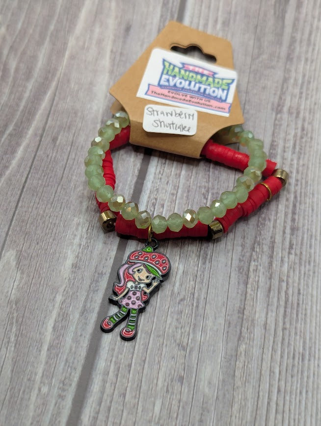 Strawberry Shortcake Red and Green Bracelet