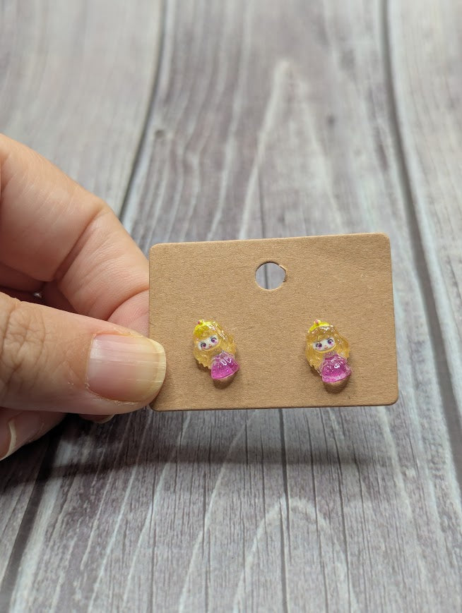 Aurora, Tiara, Sleeping Beauty, Mini Stud Earrings