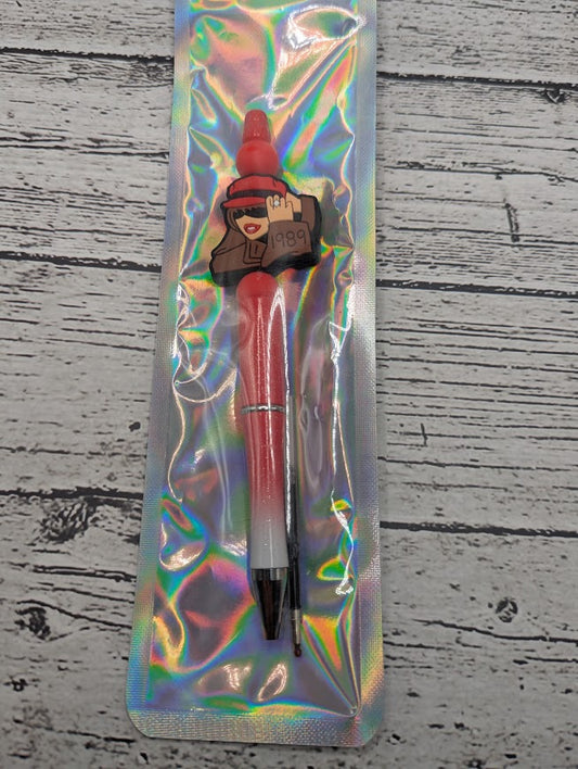 Taylor Swift 1989 Red Beadable Pen