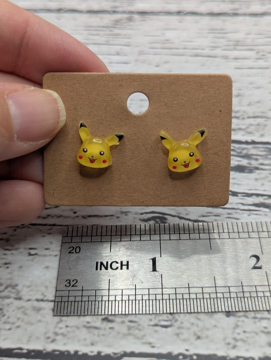 Pikachu Mini Stud Earrings, Pika Face