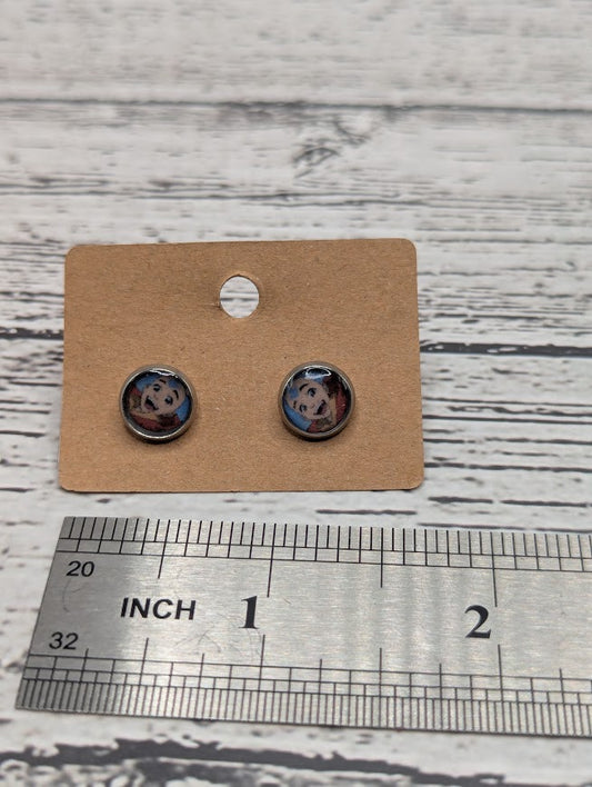 Avatar, Bezel, Mini Stud Earrings