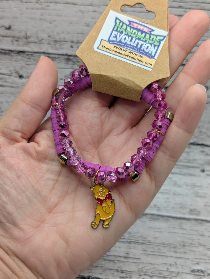 Pooh Bear, Purple Bracelet