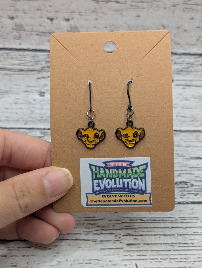 Lion King Simba, Black Non-Metal Earring Hooks