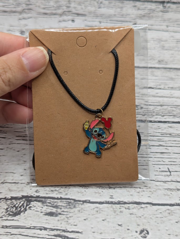 Stitch, Theme Park Treats, Black Necklace