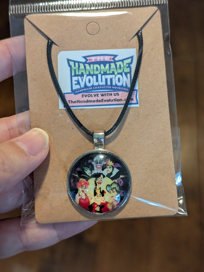 Disney Villans, Bezel, Black Necklace