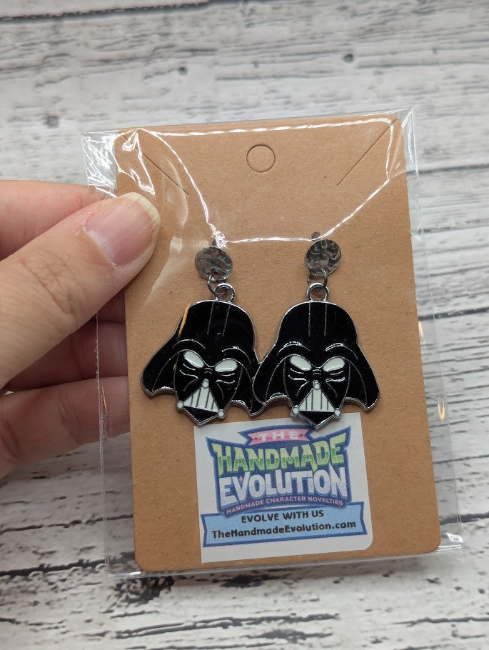 Darth Vader, Silver Circle Earrings