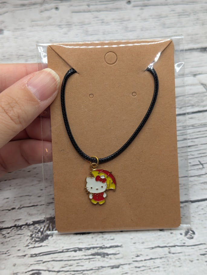 Hello Kitty, Umbrella, Black Necklace