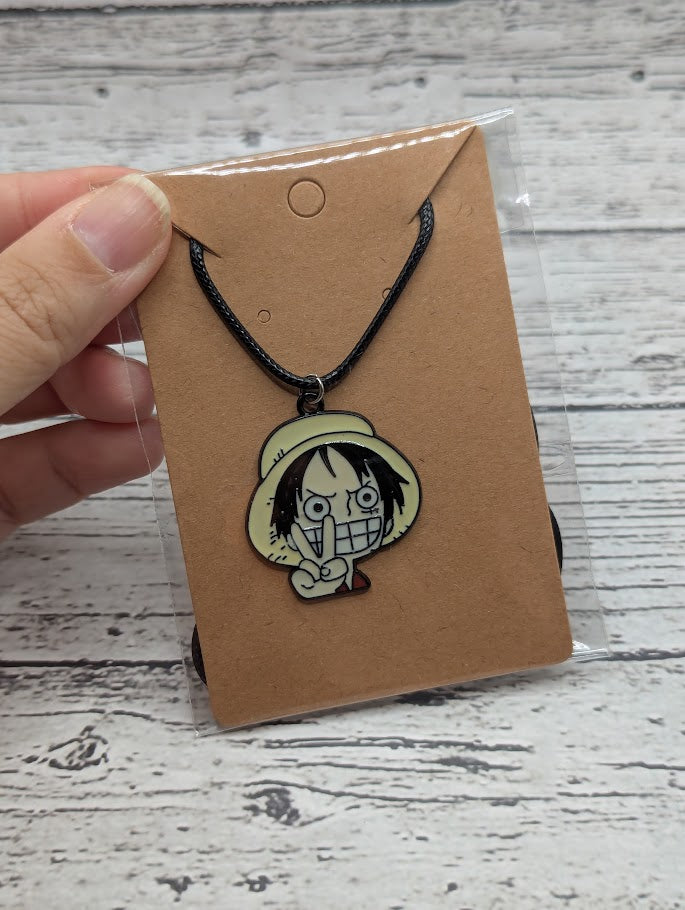 One Piece, Peace, Black Necklace