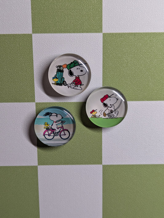 Nostalgic Retro Handmade Glass Magnet
