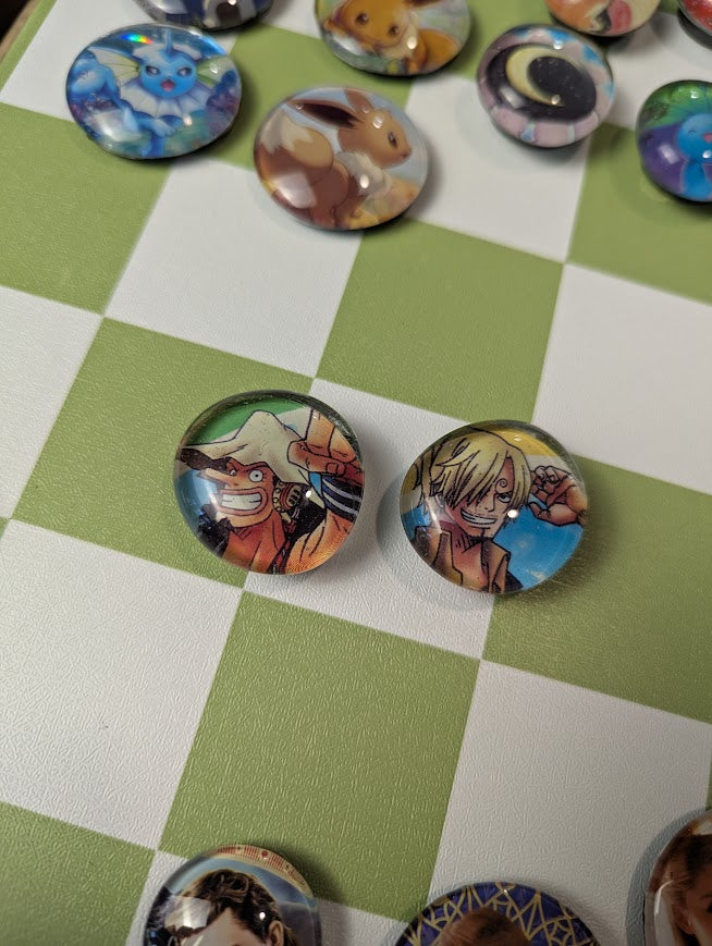 Trading Card Handmade Glass Magnet