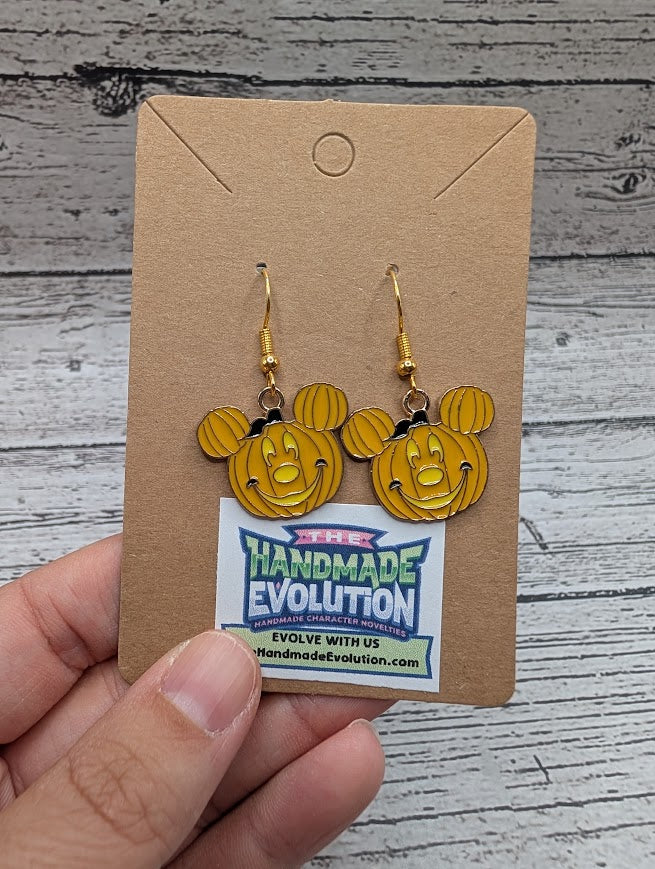 Pumpkin Mickey Earrings