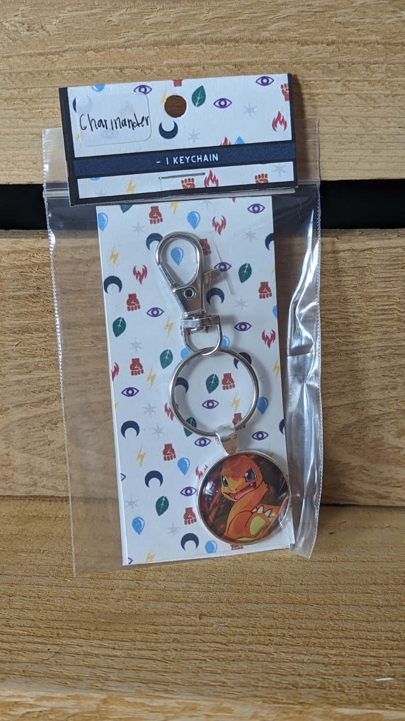 Charmander Pokémon Card Keychain