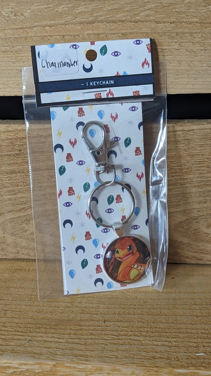 Charmander Pokémon Card Keychain