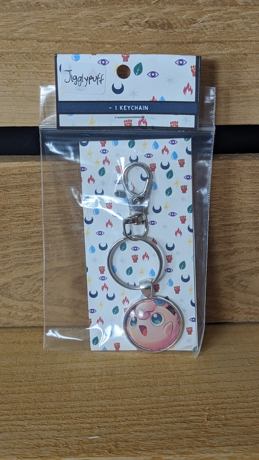 Jigglypuff Pokémon Card Keychain