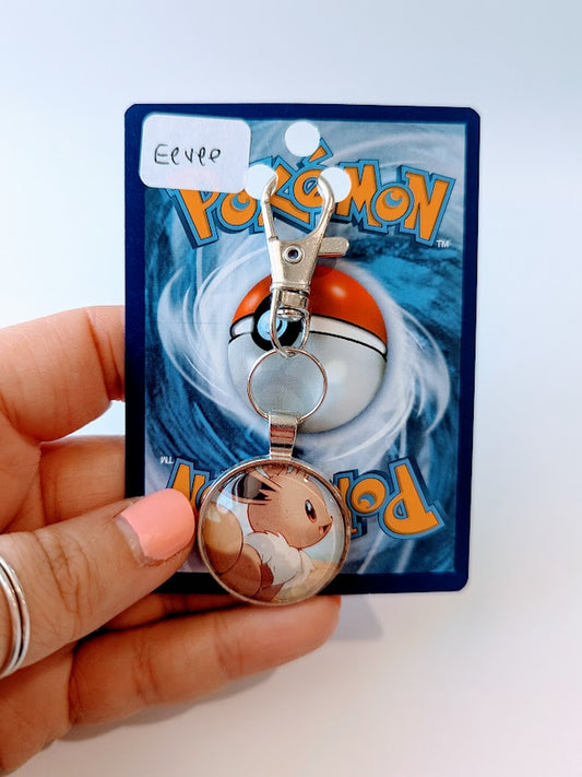Eevee Pokémon Card Keychain