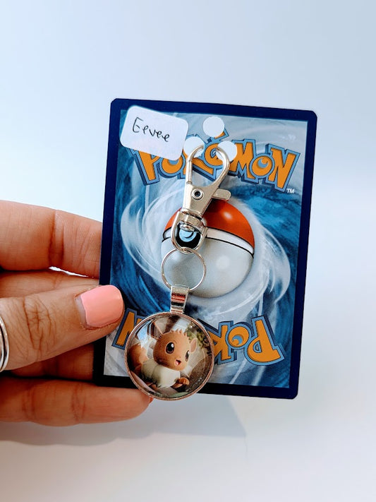 Eevee Pokémon Card Keychain