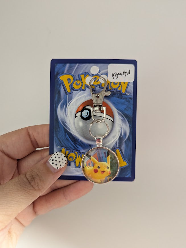 Pikachu Pokémon Card Keychain