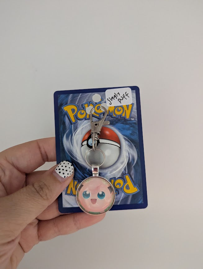 Jigglypuff Pokémon Card Keychain