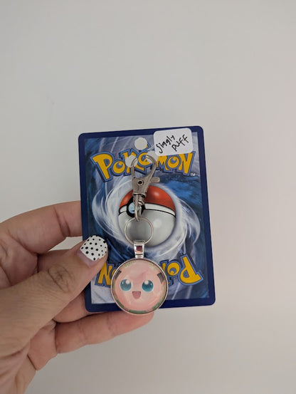 Jigglypuff Pokémon Card Keychain