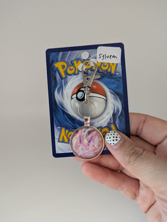 Eevelution Pokémon Card Keychain