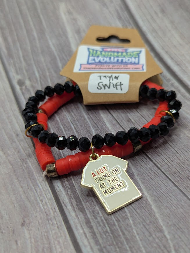 Taylor Swift Red and Black A lot Going on Bracelet