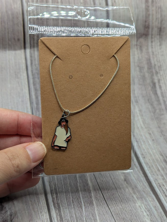 Taylor Swift White Shirt Silver Plated Necklace