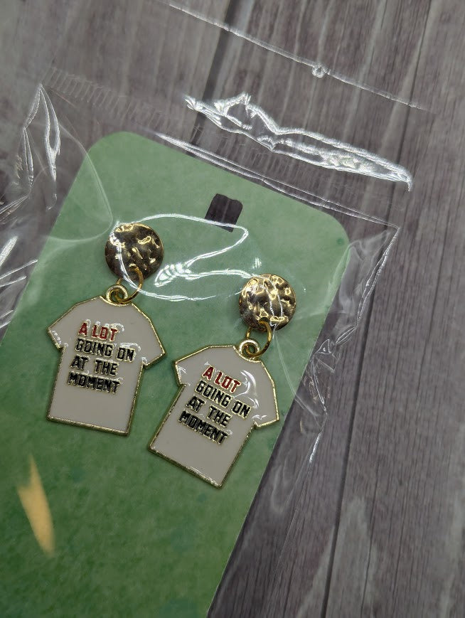Taylor Swift A Lot Going On Gold Circle Stud Earrings