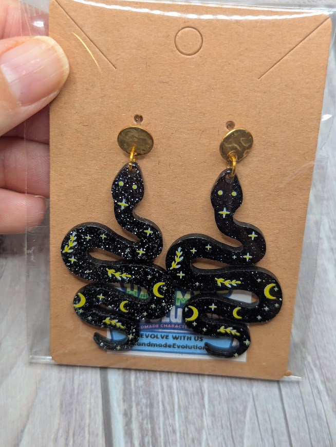 Taylor Swift Snake Gold Circle Stud Earrings