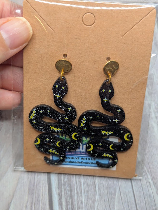 Taylor Swift Snake Gold Circle Stud Earrings