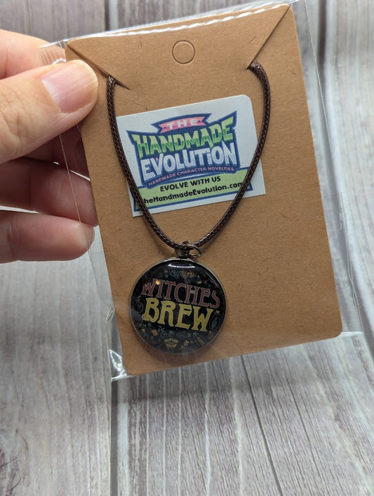 Hocus Pocus Witches Brew Brown Necklace