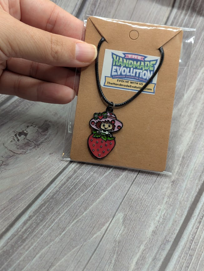 Stawberry Shortcake Black Necklace