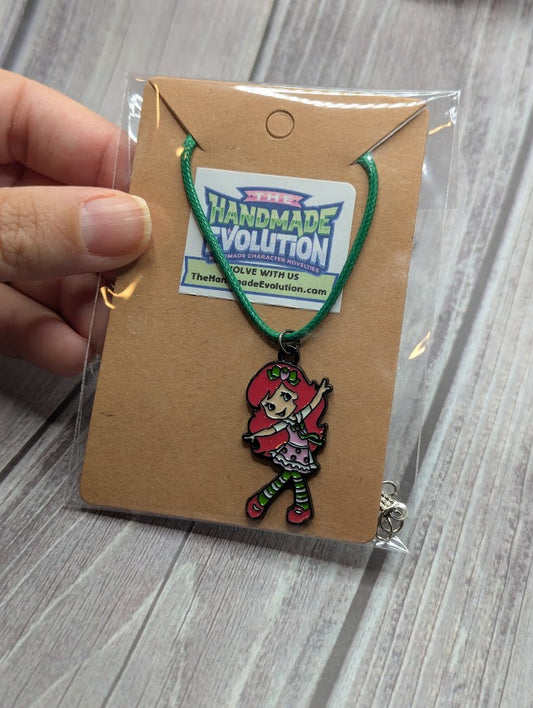 Strawberry Shortcake Green Necklace