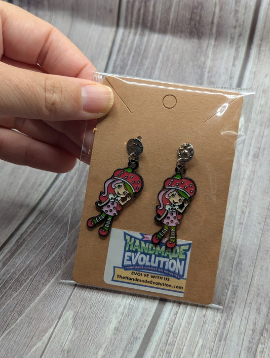 Strawberry Shortcake Standing Stud Earrings