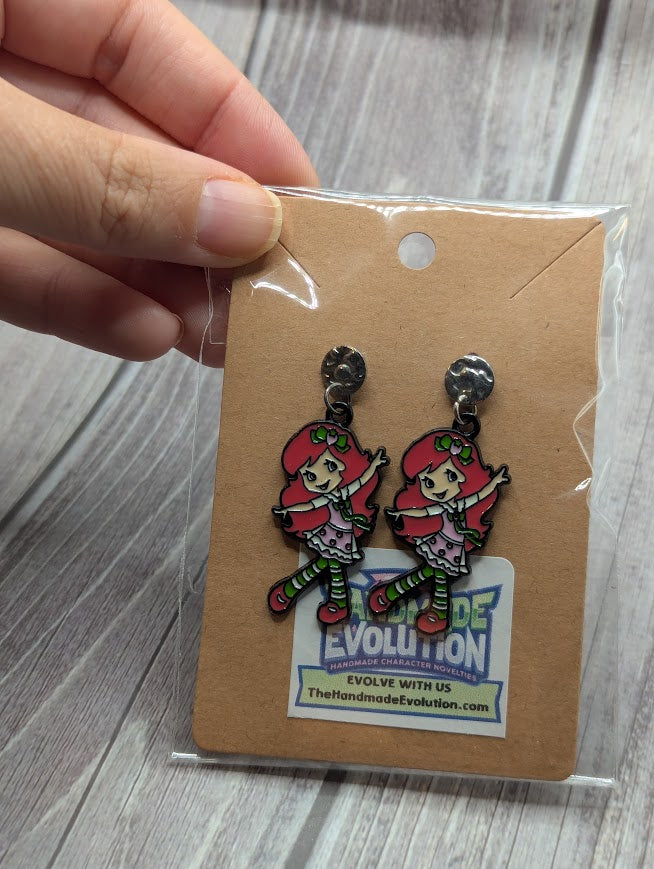 Strawberry Shortcake Dancing Stud Earrings