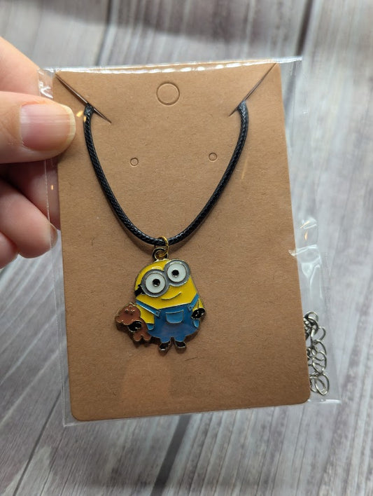 Despicable Me Minion Teddy Bear Black Necklace