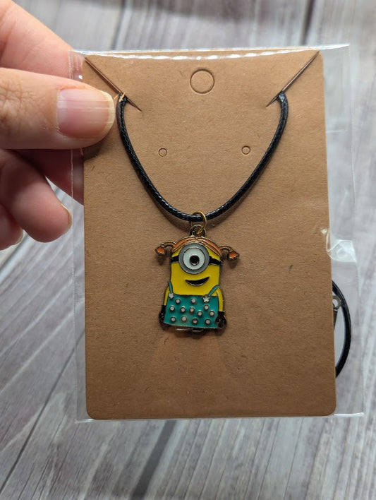 Despicable Me Minion Girl Black Necklace
