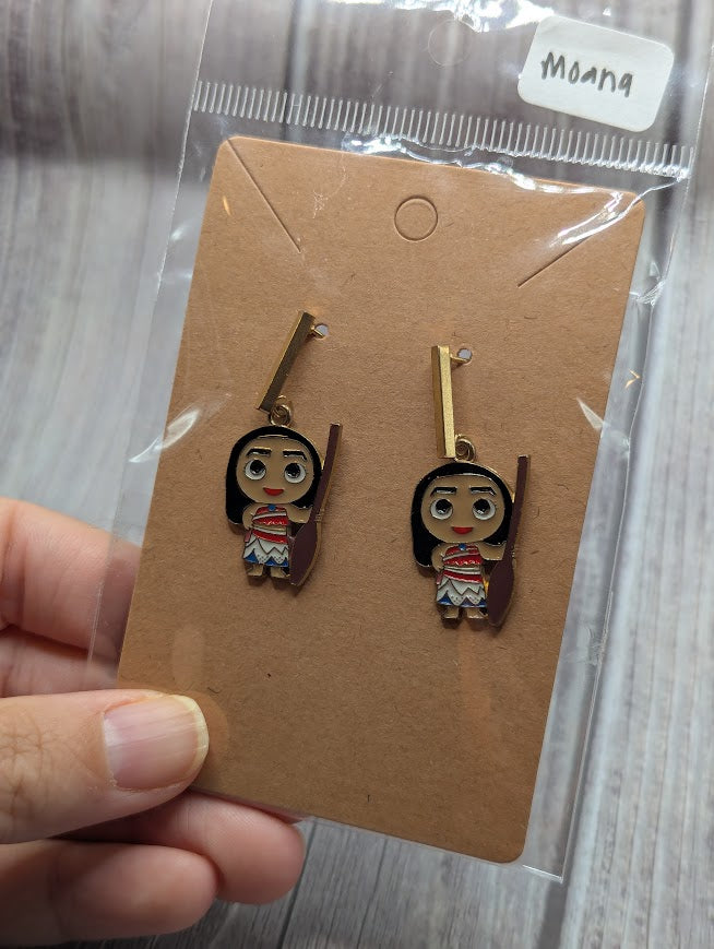 Moana, Gold Bar Stud Earrings