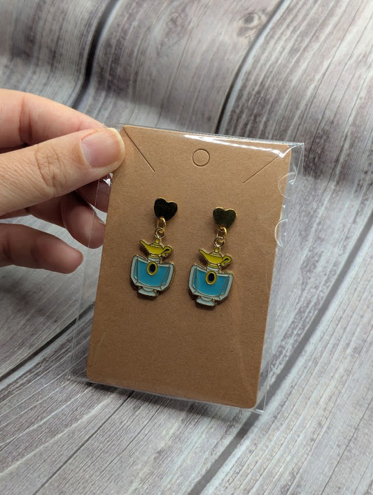 Jasmine Lamp Perfume, Gold Heart Stud Earrings