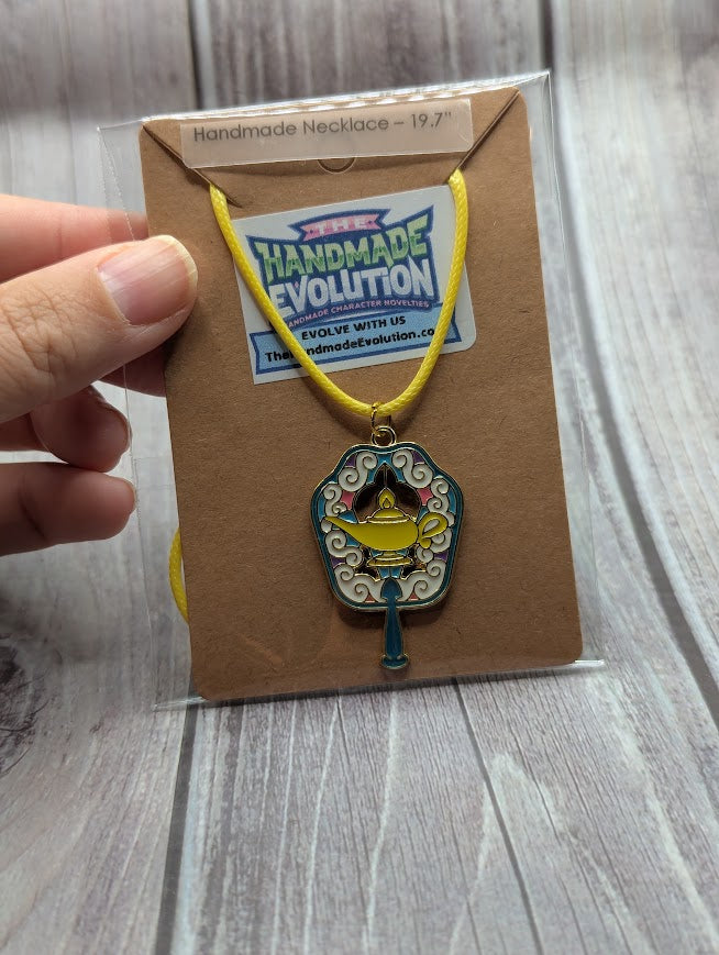 Jasmine Lamp Fan, Yellow Necklace