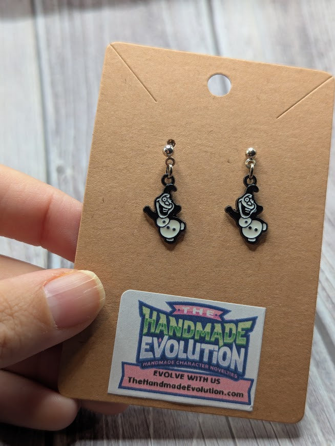 Olaf, Mini, Silver Dot Earrings