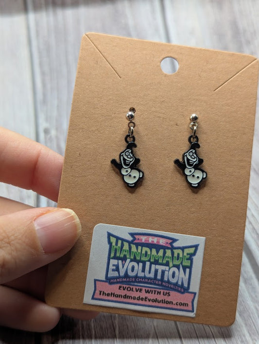 Olaf, Mini, Silver Dot Earrings