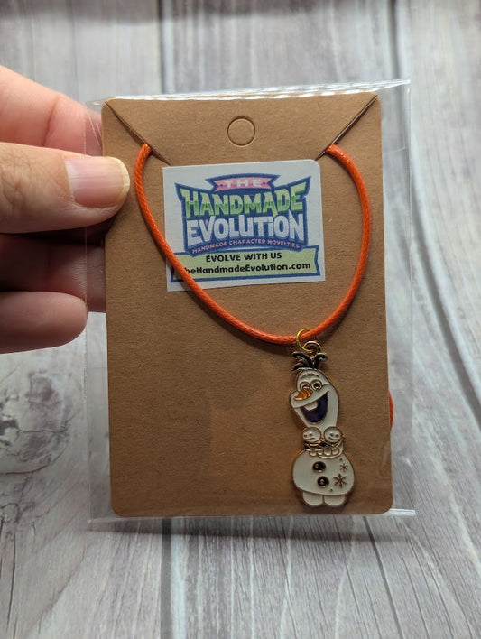 Olaf Holding Snowgies, Orange  Necklace