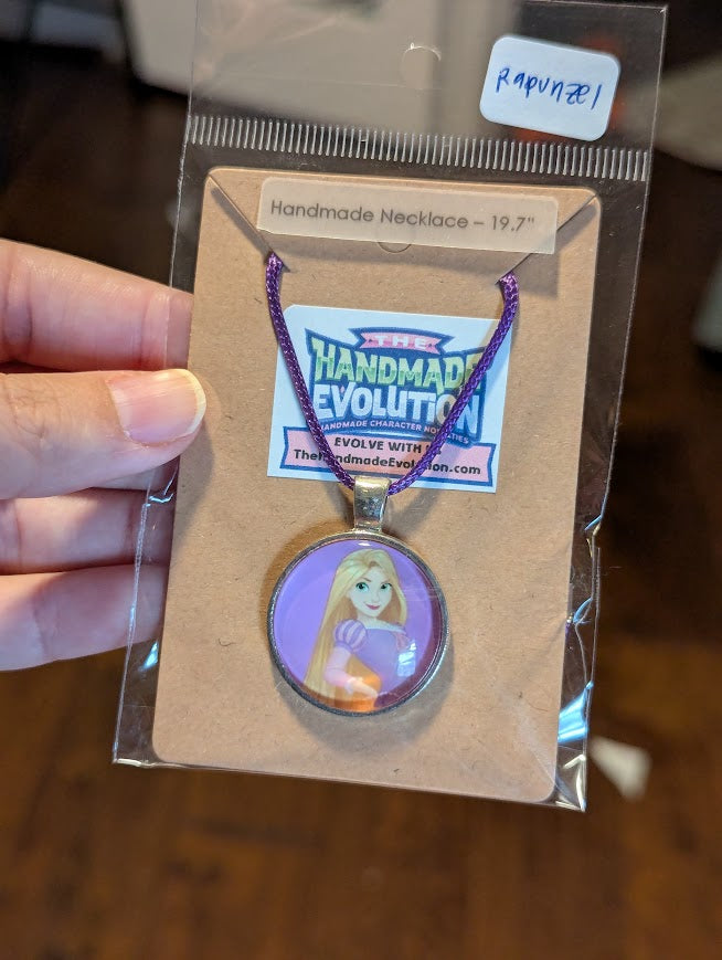 Rapunzel, Bezel, Purple Necklace