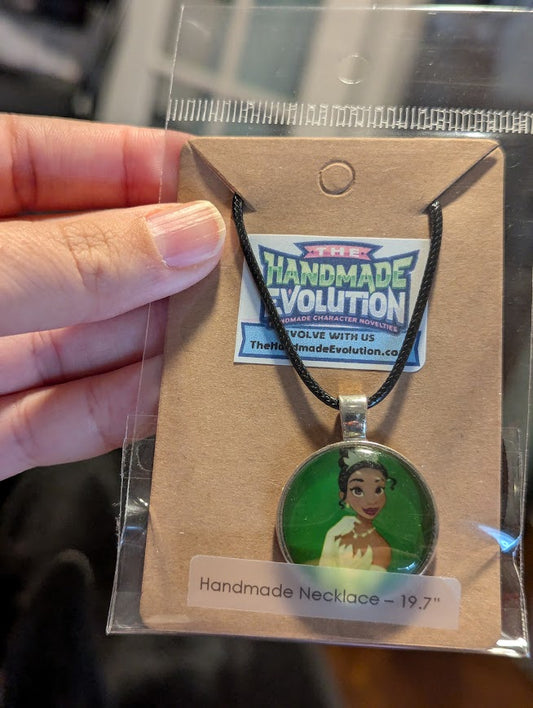Tiana, Bezel, Black Necklace