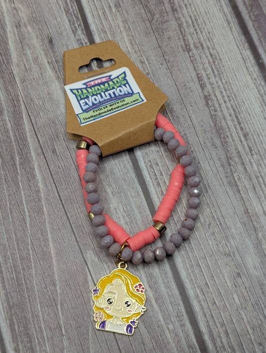 Rapunzel, Pink & Purple Bracelet