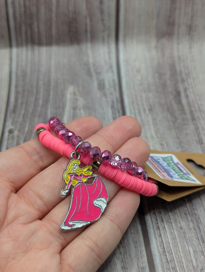Aurora, Sleeping Beauty, Pink Bracelet