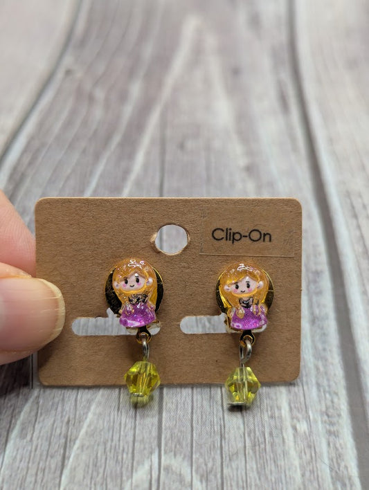 Anna, Clip on Earrings with Bead