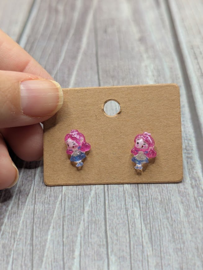 Alice in Wonderland, Mini Stud Earrings