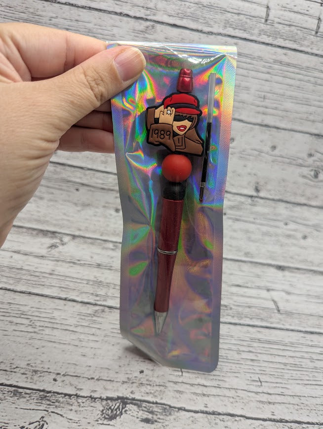 Taylor Swift 1989 Red Beadable Pen