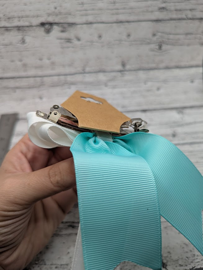 Labubu Blue Bow, White, Blue, Hair Clip